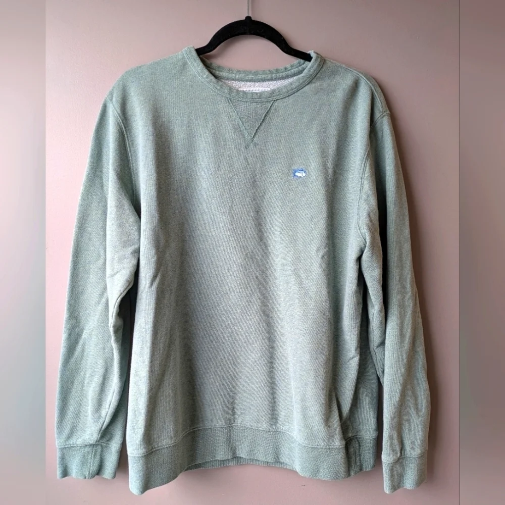 Southern Tide Men's Green Crewneck Sweater Green M